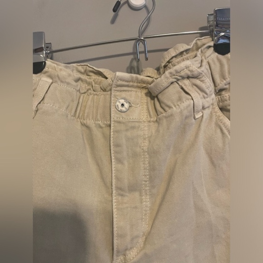 Zara paper bag khaki shorts size 4 - Picture 5 of 9